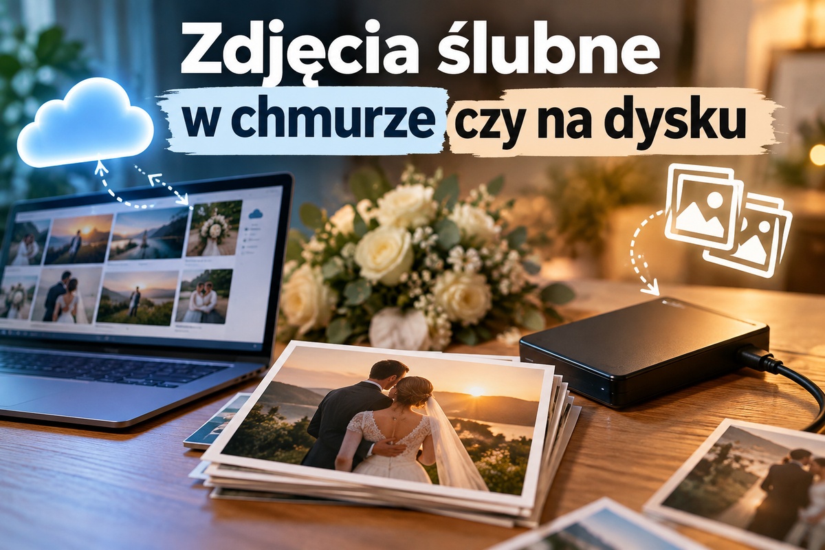 ślubne zdjęcia dysk czy chmura